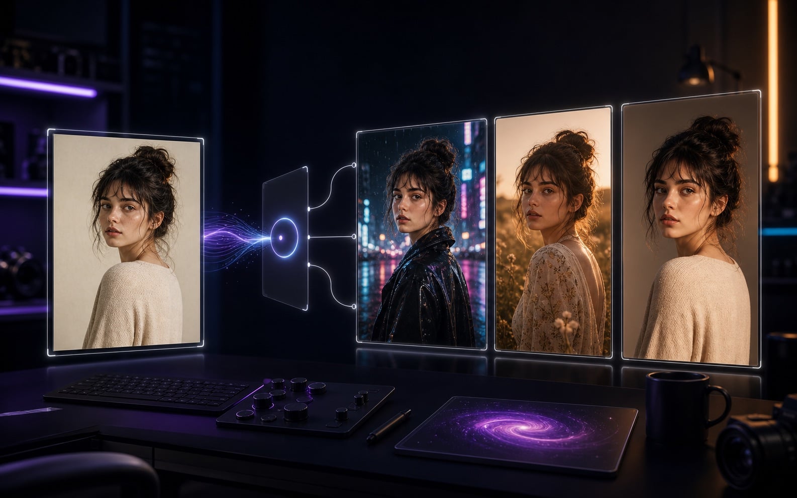 AI Image to Image 图片编辑和变体生成示意
