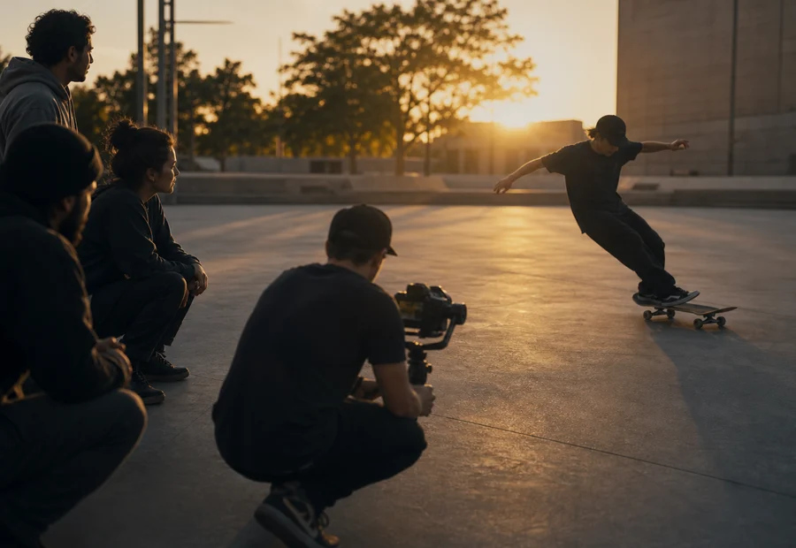 Real motion reference being filmed for Gemini Omni video generation