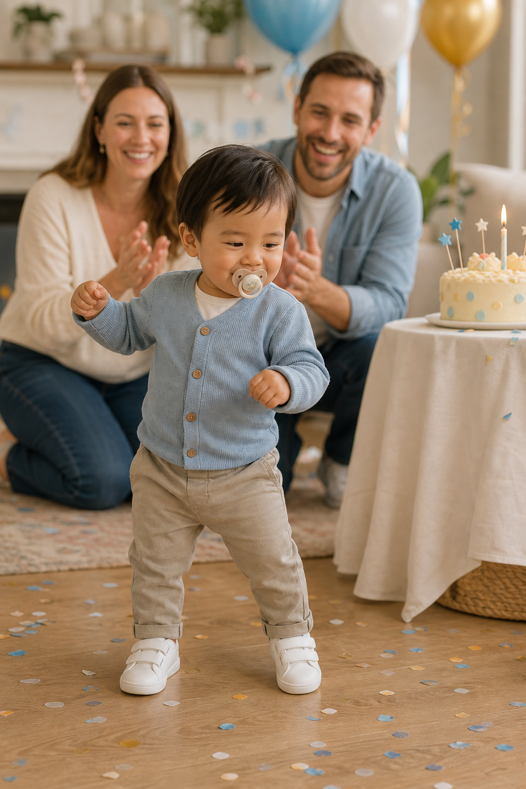 Family-safe baby dance video starting image